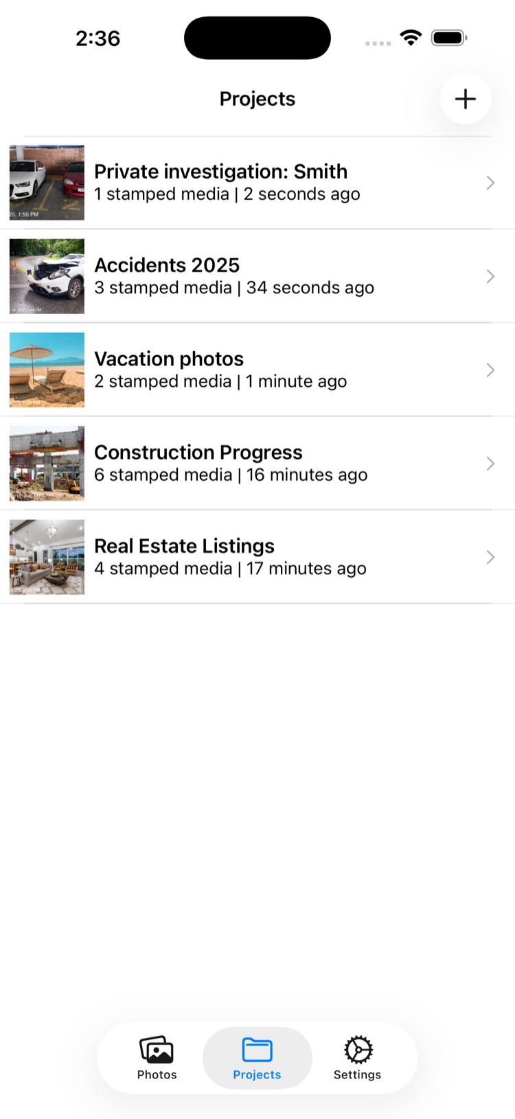 Timestamp It App screenshot